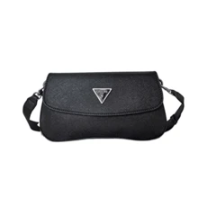Bolso de hombro elegante para mujer con correa de cadena, diseño clásico - Bolso cruzado de moda, adecuado para uso diario - Negro - Ver 6