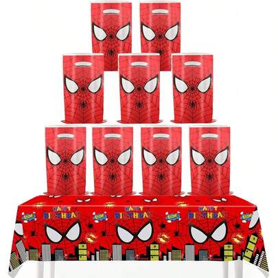 Paw Patrol Túi quà chủ đề màu đỏ, túi quà tặng tiệc siêu anh hùng, thích hợp làm quà sinh nhật, quà cưới, trang trí tiệc, quà Giáng sinh, nhiều mẫu mã.