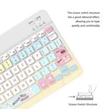 Ultra-Thin Bluetooth Keyboard, Portable Mini Wireless Keyboard, Rechargeable, Compatible With Apple , Tablet, Smartphones, IOS, Android, Windows - Color - View 4