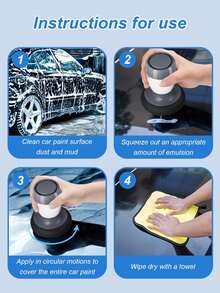 5-In-1 Car Waxing & Polishing Tool Kit - Multi-Functional Applicator Suitable For Car Paint, Glass, Plastic Interior, Scratch Repair And Coating, No Wax Or Liquid Included, Portable Car Detailing Tool Set, Car Waxer, Polisher And Waxing Tools - Car Waxer - View 11