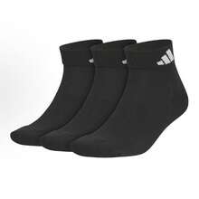 Calcetines deportivos unisex adidas con estampado gráfico, elegantes, cómodos y suaves, paquete de 3 unidades. - Negro - Ver 8