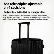 palanca de silicona de gran capacidad, manillar de mano, placa anticolisión de borde, contraseña de  de carga súper grande, hebilla anti - raspado, rueda de rodamiento silenciosa - Negro - Ver 8