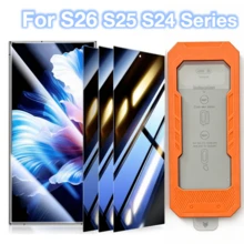 MIAOTIEMO 适用于三星 Galaxy S26 Ultra/S25 Edge/S24 Ultra Plus 的 3 片装军规级钢化玻璃屏幕保护膜，防窥视，9H 硬度，支持超声波指纹解锁，顶级防护 - 3片防偷窺 - 查看 16