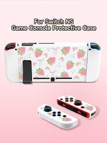 Cute Pink Floral Strawberry Bow Design Switch2 (2025)/Switch NS/Switch OLED Compatible Game Console Accessories Set, Game Console Protective Case/Storage Bag, TPU Soft Shell, Pink/White, Stylish And Practical, Portable Stand, Portable Travel, Anti-Fall Anti-Scratch, Anti-Fouling, Fashionable Romantic Gift - Multicolor - View 22