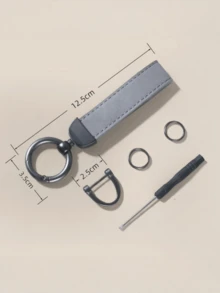 1pc Creative Minimalist Faux Fur Car Key Chain Keyring, Unisex Couple Accessory - Multicolor - View 10