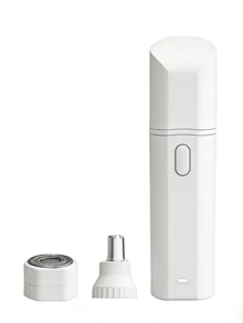 HYUNDAI Recortadora de vello íntimo de doble cabezal para mujeres, recortadora de vello nasal, afeitadora multiusos resistente al agua - Blanco - Ver 2