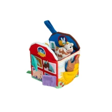 迷你农场3D玩具套装，卡通房屋和动物模型，防撕裂布书娃娃，适合儿童 - 彩色 - 查看 5