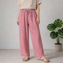 Women Pants - 粉色 - 查看 1