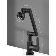 Stainless Steel Kitchen Faucet, Sink Mixer 1080° - Black - View 2