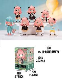SPY * FAMILY Anya Daily Series Blind Box Chibi Anime Character Figure Collectible, Desktop & Car Dashboard Decor, Surprise Unboxing Gift, Birthday & Christmas Gift For Friends, Cute Pink Anya Figure Blind Box - Multicolor - View 10