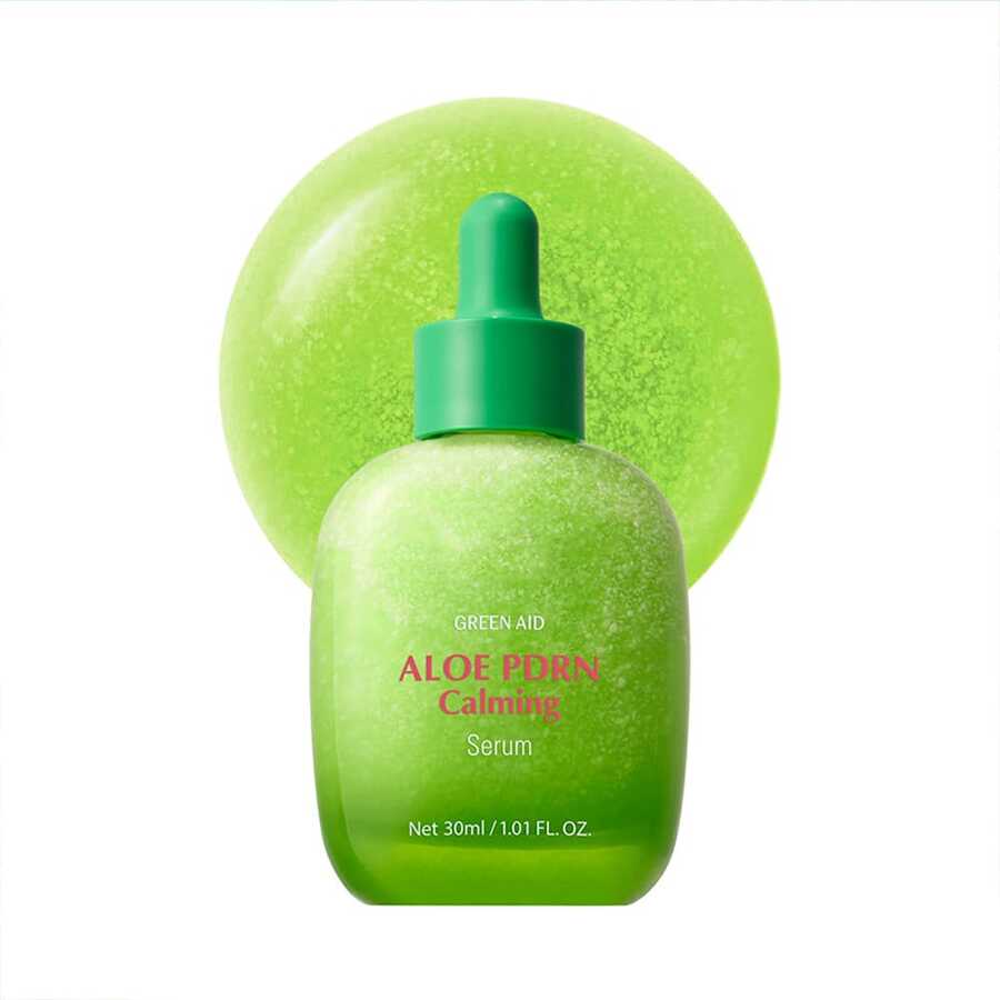 Hyaltoin Flooding Smoothie Serum – Deep Hydrating Korean Skin Care With 11 Hyaluronic Acids, Ectoine & Glacier Water, Barrier-Strengthening With 5 Ceramides, Fresh Glow (1.01oz / 30ml) - 綠色 - 查看 1