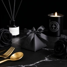 10 hộp quà cưới hình kim tự tháp trang nhã kèm ruy băng satin, hộp quà kẹo màu trắng và vân đá lãng mạn, hộp quà bánh ngọt, quà tặng tiệc cưới, quà tặng cô dâu, quà kỷ niệm và sinh nhật, nhiều màu sắc để lựa chọn - hình kim tự tháp - Xem 7