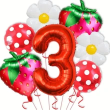 极简主义粉彩一周岁生日气球花环套装，波西米亚彩虹数字气球，生日庆祝佳节 - 如圖 - 查看 8