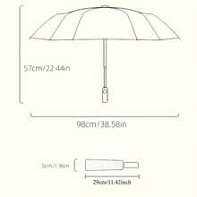 Stained Glass Style Transparent Umbrella - Romantic Poetic Folding Design, 8 Durable Ribs, Automatic Open/Close, Plastic Handle, Outdoor Travel Essential, 1pc/Pack - Multicolor - View 9