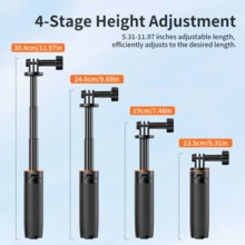 VRIG TP35 Portable Extendable Tripod 5.3'' To 12'' One-Button Open Camera Mount Compatible With Ace Pro And All Action Cameras - View 5