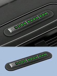 11-Digit Reusable Illuminated Temporary Parking Permit Card - High-Quality PU Leather & Metal Design, With Adhesive Sticker, Fits All Vehicles - Soft Magnetic Temporary Parking Sign - View 13