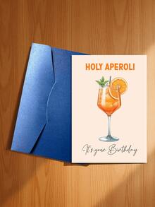 2 tấm thiệp chúc mừng sinh nhật hình ly cocktail Aperol Spritz ngộ nghĩnh (kèm phong bì) - Món quà sinh nhật hoàn hảo dành cho bạn bè, gia đình và người thân yêu. - Kiểu A - Xem 18