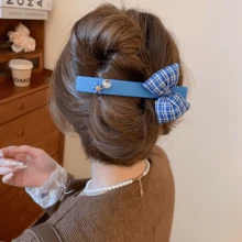 1pc Rhinestone Bowknot Painted Fashion Hair Clip (Duck Clip) - Multicolor - View 3