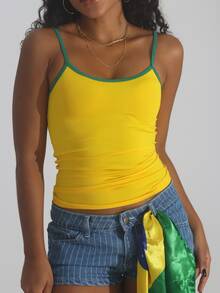 Kit Of 2 Women's Cropped Tank Tops, Basic Summer Style, Spandex - 查看 3