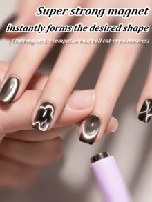 1pc 8-In-1 Cat Eye Magnet, Cat Eye Nail Magnet, Magnetic Nail Art Tool With Steel Balls, Multi-Functional Nail Magnet Suitable For Nail Salons And DIY - Multicolor - View 5