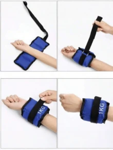 2pcs Strength Training Wrist Ankle Weights Sandbags 1-6KG Specifications Optional Training Sandbags - Blue - View 2