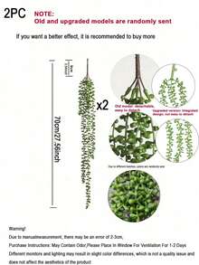 1/2件装 优雅仿真多肉植物 仿真情人泪 逼真珍珠串吊兰 叉状椒草吊兰 假花 仿真绿植 多肉吊兰 适用于家居装饰、厨房、餐桌、客厅、卧室、餐桌摆饰、订婚、婚礼、新娘捧花、派对布置、情人节、母亲节、感恩节、新年装饰、生日礼物 - 彩色 - 查看 14