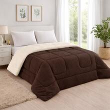 Soft Sherpa Queen Size Comforter/Blanket, Fluffy And Cozy, For Winter - 鏽棕色 - 查看 6