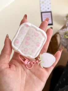 Ốp bảo vệ mềm mại chủ đề dâu tây, tương thích với Apple Pro 3, 4, Pro 2. - Màu Hồng baby - Xem 2