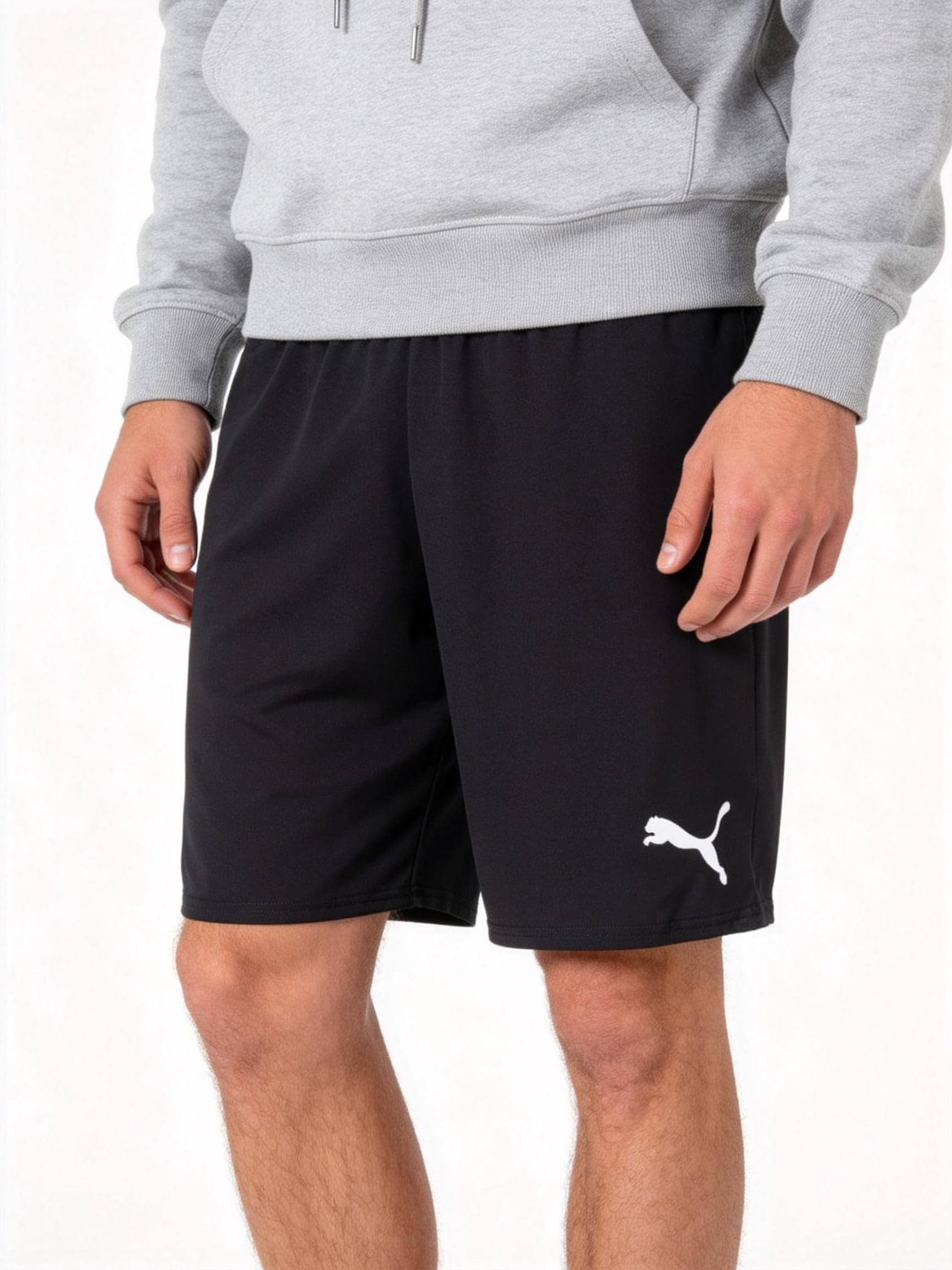 Puma Quần short dệt kim mềm TeamGOAL, Bóng đá nam 705752 - Đen-Puma Trắng - Xem 1