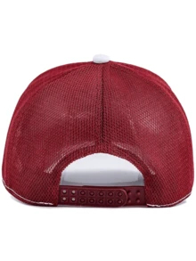 JZML 1pc Unisex Stylish Panda Letter Embroidered Trucker Hat - A - View 12