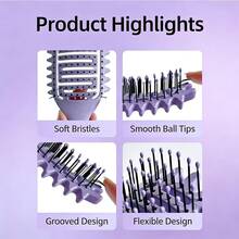 二合一造型梳 - 直发梳 + 卷发梳，小麦秸秆材质，透气防毛躁，打造蓬松造型 - A - 查看 9