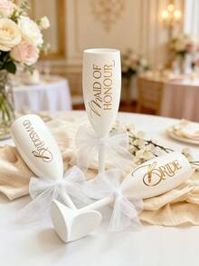 Ly sâm panh cho phù dâu in tên/chữ theo yêu cầu, quà tặng cho tiệc cưới, quà tặng tiệc độc thân, 1 ly sâm panh nhựa trắng, ly sâm panh nhựa acrylic trắng có thể tùy chỉnh, quà tặng tiệc cưới, ly cho phù dâu, ly tiệc độc thân, trang trí đám cưới, thời trang, dễ thương, nhiều màu sắc, có thể tùy chỉnh, cá nhân hóa, độc đáo, quà tặng lý tưởng cho bạn bè, con trai, con gái, học sinh, tình yêu vĩnh cửu - Mô hình mới - Xem 4