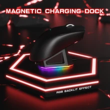 ATTACK SHARK X68HE PRO 快速触发无线游戏键盘和 X11 鼠标，8K 回报率，霍尔效应磁吸式按键键盘，三模式鼠标带磁吸式充电底座，22000 DPI，包含防滑鼠标垫 - 查看 5