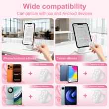 Control remoto multifuncional en forma de anillo para teléfono móvil, controlador inalámbrico para pasar páginas, obturador de cámara portátil compatible con iPhone, tableta y Android, recargable, para pasar páginas de aplicaciones, 30mAh - Multicolor - Ver 3