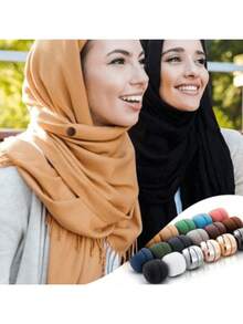 18pcs Hijab Clips, Muslim Multi-Purpose Hijab Magnetic Clasps, Magnetic Clips For Shawl, Shirt, Clothes, Pant Leg, Scarf (No Card Paper) - Dark Brown - View 4