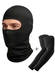 2 Sets Unisex Windproof Sunscreen Face Mask, Outdoor Cycling Daily Wear Face Mask With Neck Protection - Multicolor - View 10