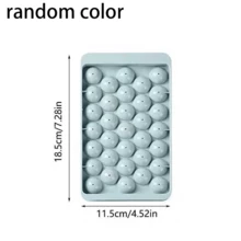 1入組隨機顏色塑料冰格簡約33格冰球模具帶蓋家用 - 彩色 - 查看 10