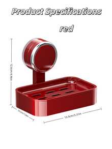 1pc Suction Cup Soap Dish, Wall Mounted Bathroom Soap Holder Drain Rack, Soap Box For Home Use - Suction Cup - View 8