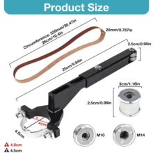 角磨机砂带机适配器 - 用于磨削、抛光和修整的转换工具，纤维背衬，无需电源，改装附件 - 彩色 - 查看 4
