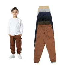 Vrasalon Boys' Basic Fleece Pants For Winter - Óxido marrón - Ver 1