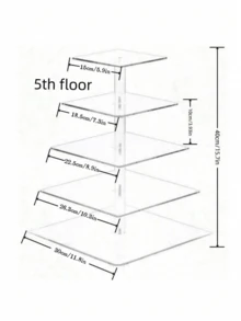 Giá trưng bày bánh nhiều tầng hình tròn bằng acrylic, thích hợp cho tiệc cưới, sinh nhật, tiệc tráng miệng và các dịp lễ khác. - Trong sáng - Xem 9