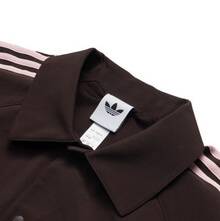 adidas originals 3-Stripes 條紋標誌寬鬆翻領單排扣夾克外套 男款 - 咖色 - 查看 7