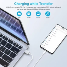 Xiaomi Fast Charging EU Type C E F Plug 220-240V Desktop Charging Station 33W Fast Charging Set USB-A To USB-C Interface Adopts PD Fast Charging Technology Designed For Redmi Phones And Compatible With Other Devices Includes EU Travel Adapter Easter Spring Gift - View 4