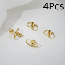 耳钉背托,低过敏性设计,适合耳垂下垂,舒适支撑重型耳环,可调节 - 多色 - 查看 17