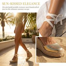 Women Flats - Gold - View 1