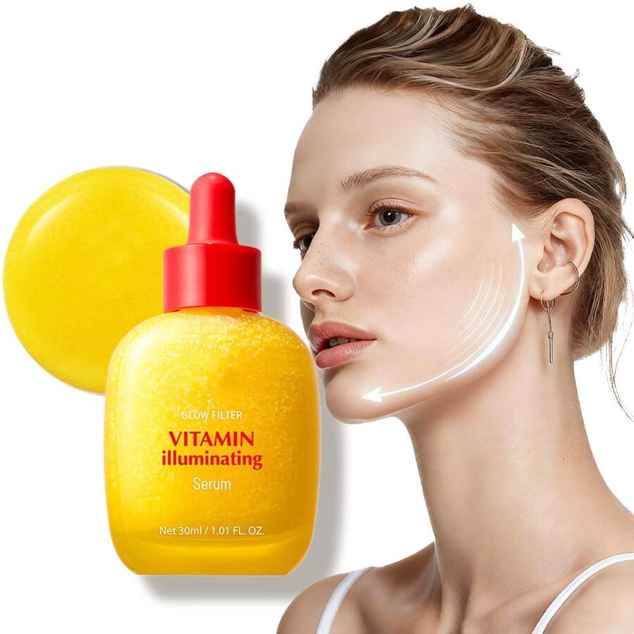 Vitamin Illuminating Serum – Brightening Vitamin C Serum With Niacinamide | Strengthens Skin Barrier | Hydrates Using Ceramide And Hyaluronic Acid, 1.01oz / 30ml - 黃色 - 查看 1