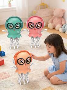 Electric Dancing Jellyfish & Octopus Toy, Automatic Sensing Obstacle Avoidance, LED Lights & Music, Powered By 3 AAA Batteries (Not Included), Best Gift For Kids - Color - View 12