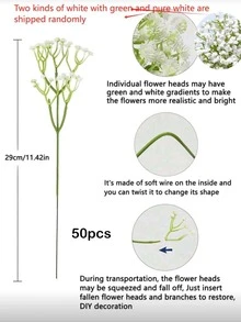 100 bông hoa baby's breath trắng nhân tạo, hoa baby's breath giả, hoa baby's breath hồng giả, cây baby's breath giả, hoa baby's breath giả, bó hoa baby's breath giả, thích hợp cho bó hoa cưới, đồ trang trí nhà cửa, phụ kiện trang trí nhà cửa cho tiệc cưới, ngày Valentine, quà tặng, lễ tốt nghiệp - Hoa nhựa! Trang trí nhà cửa Giáng sinh - màu xanh lá - Xem 14