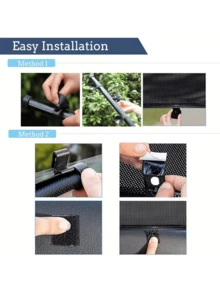 Retractable Car Side Window Sunshade, Roller Blind Sunshade, Car Window Sunshade With Suction Cup Holes - A - View 5
