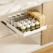 Pull-Out Storage Rack, No-Drill Sink Cabinet Pull-Out Organizer | Kitchen Seasoning/Cookware Pull-Out Storage Rack | Sliding Drawer And Kitchen Storage Organizer | Perfect Gift For Mother's Day, Father's Day And Anniversary - Multicolor - View 15